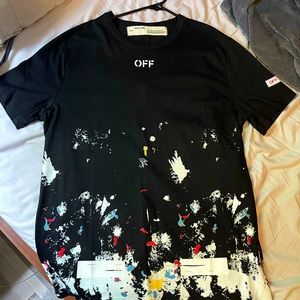 Off-White Mens Paint Splat T-Shirt